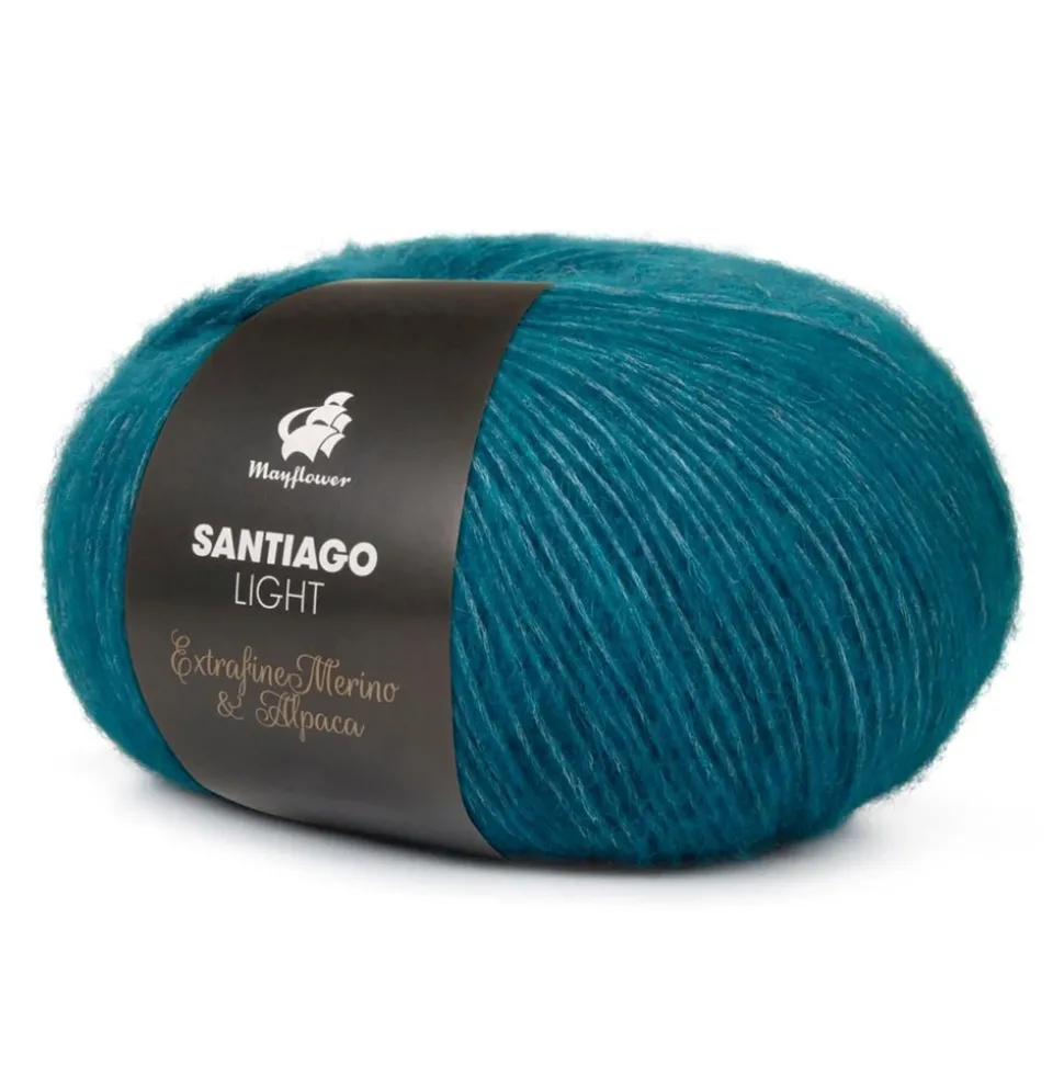 Santiago Light Garn, 013 Blå Koral 50 g