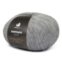 Santiago Light Garn, 008 Grå, 50 g