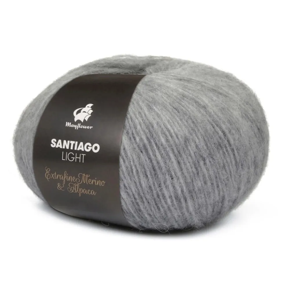Santiago Light Garn, 008 Grå, 50 g