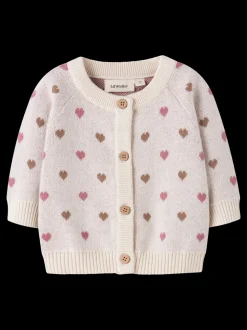 Saran Baby Cardigan, Turtledove Sepia Tint, 68 cm