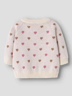 Saran Baby Cardigan, Turtledove Sepia Tint, 68 cm