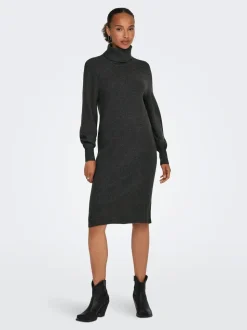 Sasha Strikkjole, Dark Grey Melange, XS