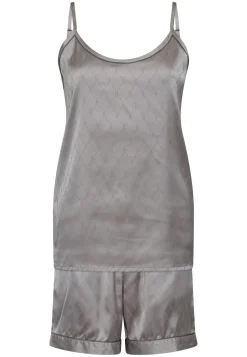 Satin Short Natsæt, Grey, M