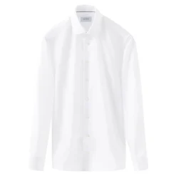 Semi Solid Signature Twill Slim Skjorte, White, 41
