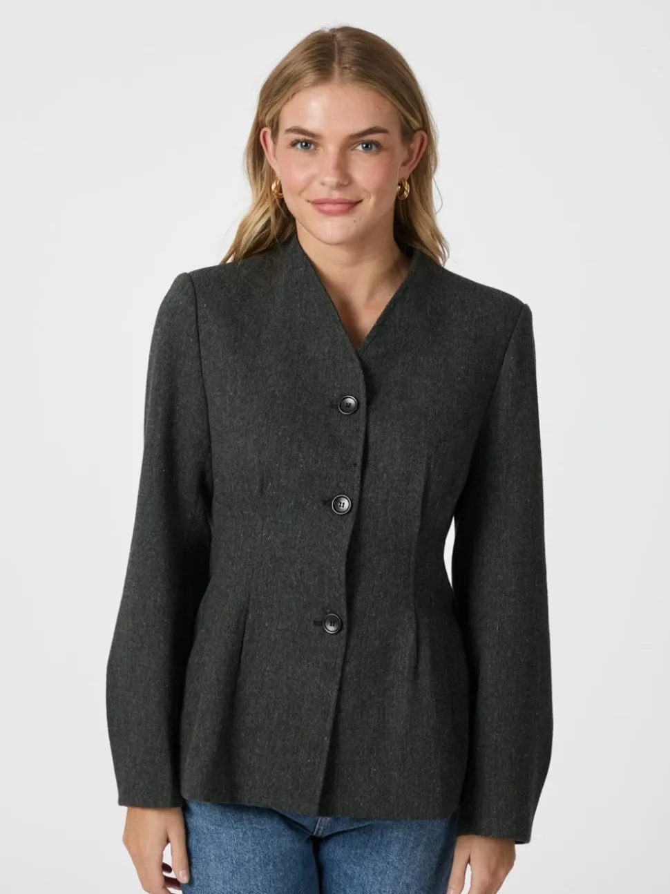 Senara Blazer, Dark Grey Melange, 36