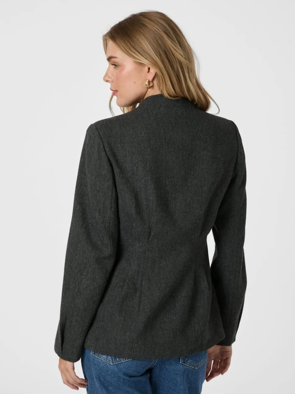 Senara Blazer, Dark Grey Melange, 36