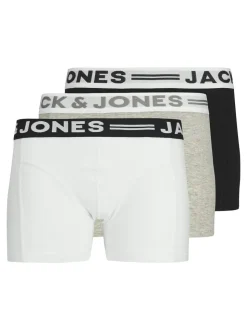 Sense 3-pak Trunks, Light Grey Melange, 128 cm