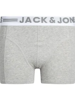 Sense 3-pak Trunks, Light Grey Melange, 128 cm