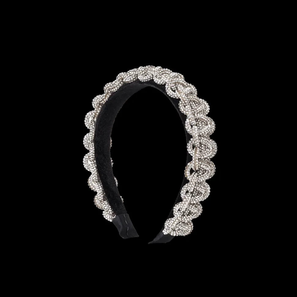 Shimmer Chain Hårbøjle, Silver