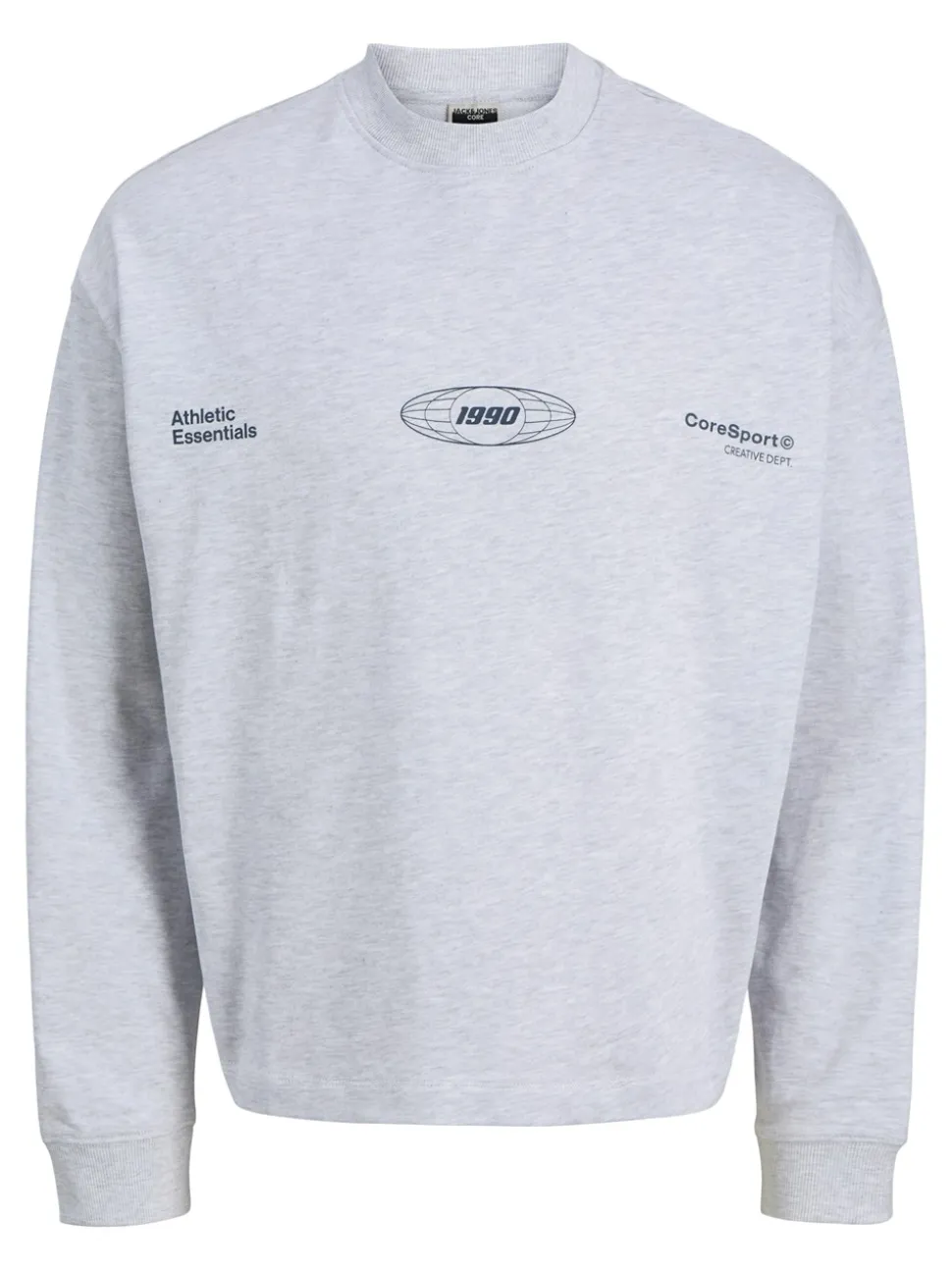 Signal Crew Neck Sweatshirt, White Melange, 164 cm