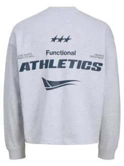 Signal Crew Neck Sweatshirt, White Melange, 164 cm