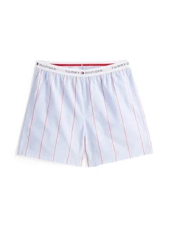 Signature Logo Pyjamassæt, White/Block Stripe Sweet Blue, 140-152 cm