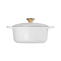 Signature Rund Støbejernsgryde, White, 4,2 L
