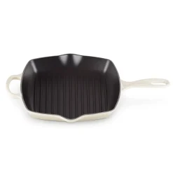 Signature Støbejerns Kvadratisk Grillpande, Meringue, 26x26 cm