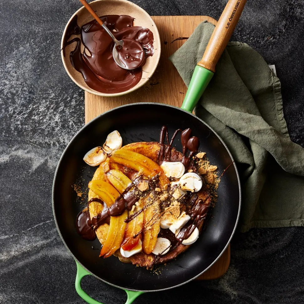 Signature Støbejerns Stegepande Med Træhåndtag, Bamboo, Ø28 cm