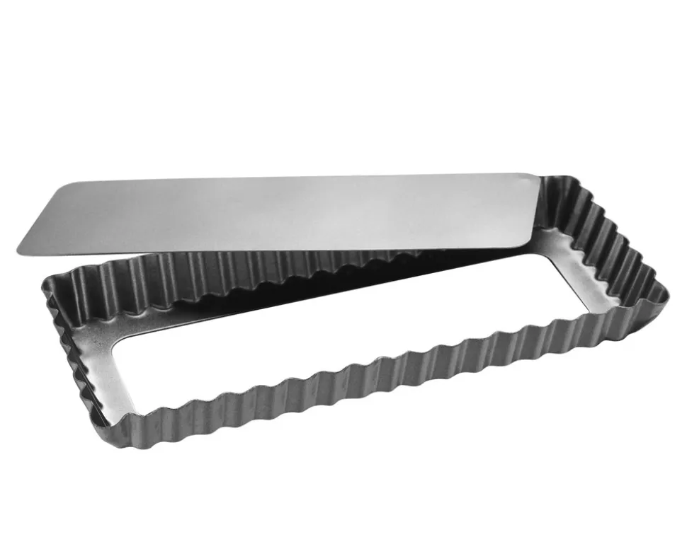 Silvertop Rektangulær Tærteform Med Løs Bund, Stål, 11x35 cm