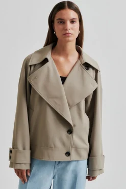 Silvie Trench Jakke, Fallen Rock, XL