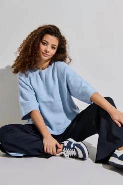 Simoni Striktrøje, Cashmere Blue, M