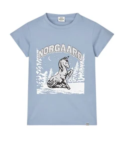 Single Cotton Tuvina T-shirt, Faded Denim, 14 år