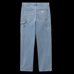 Single Knee Bukser, Blue Stone Bleached, W33/L32