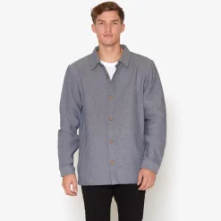 Siryan Twill Overshirt, Stormy Blue, XXL