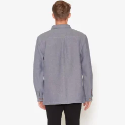 Siryan Twill Overshirt, Stormy Blue, XXL