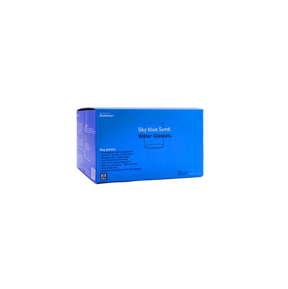 Sky Blue Sand 4-pak Vandglas, Klar, 32 cl