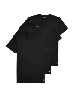 Slim Crewneck 3-pak Undertrøjer, Black/Black/Black, XL