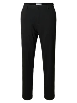 172-Slim Tapered Lorent Flex Bukser, Black, L