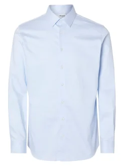 Slim-Performance Skjorte, Light Blue, M