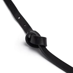 Smalt Bælte, Black/Amr Silver, 95 cm