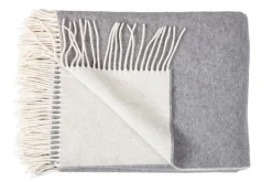 Smilla Uldplaid, Grå/ Sand, 130x190 cm