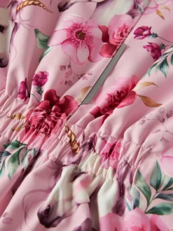 Snow10 Flyverdragt, Parfait Pink Floral Unicorn, 80 cm