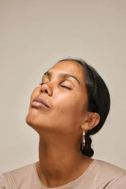 Sofia Øreringe, Guld/Hvid