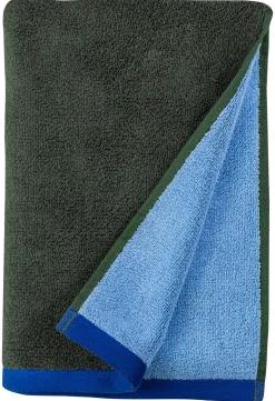 Soft Håndklæde, Dark Olive/Light Blue, 50x90 cm