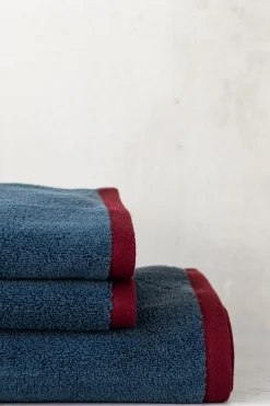 Soft Håndklæde, Midnight Blue/Light Grey, 70x133 cm