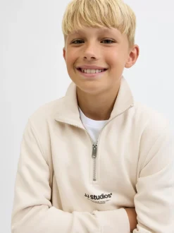 Soho Quarter Zip Sweatshirt, Moonbeam, 164 cm