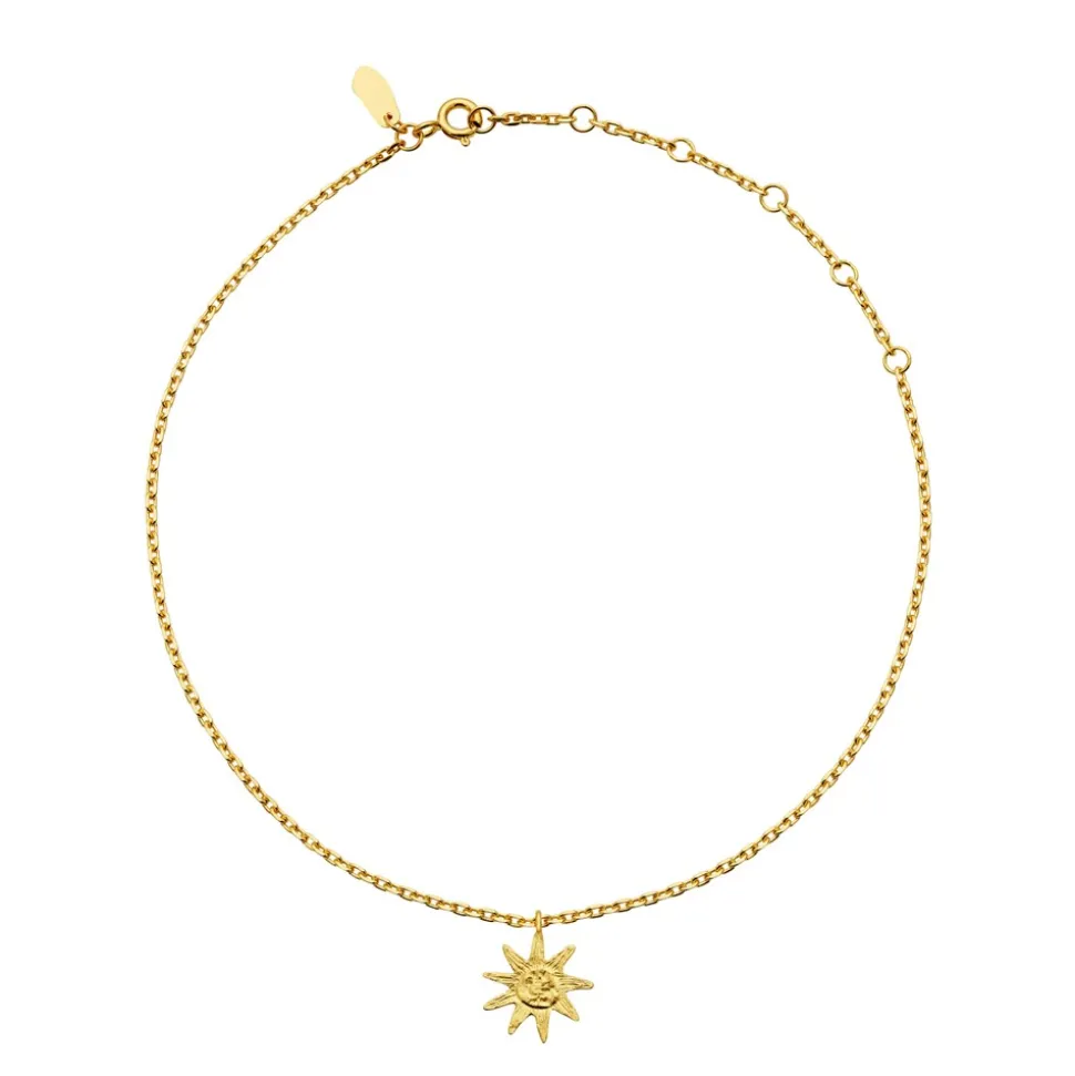 Solana Ankelkæde, Gold Plated, 22+6 cm