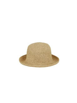 Solid Saverina Straw Hat, Light Nature, XS/S