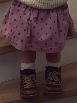 Somba Loose Fløjlsnederdel, Violet Ice, 122 cm