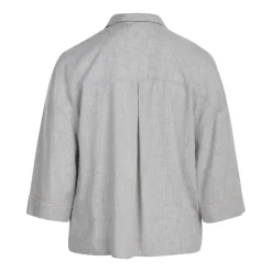 Sonja Pyjamasskjorte, Light Grey Melange, XXL