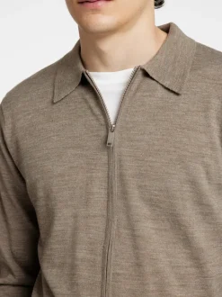 Soren Knit Zip Cardigan, Desert Taupe, S