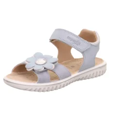 Sparkle Sandaler, Light Blue/Silver, 31