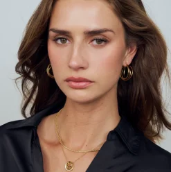 Spirale Pianura Halskæde, Gold Plated, 42-45 cm