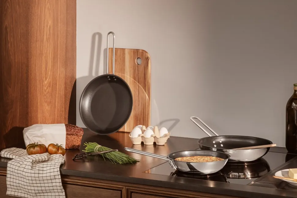 Stainless Steel Slip-Let Stegepande, Ø28 cm