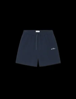 Stan Seersucker Badeshorts, Dark Navy, XXL