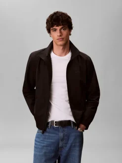 Stand Collar Windbreaker Jakke, Black, XL