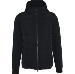 Stanley Hooded Quilted Sweatshirt, Black, M