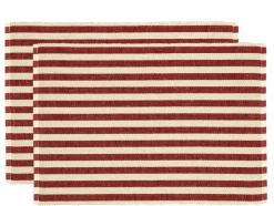 Statement Stripe 2-pak Dækkeservietter, Red, 33x48 cm