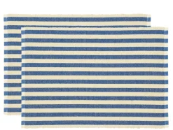 Statement Stripe 2-pak Dækkeservietter, Blå, 33x48 cm